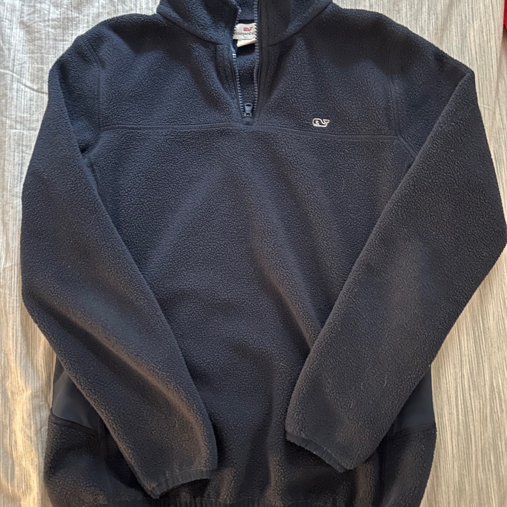 Vineyard Vines Navy Fleece Quarter Zip